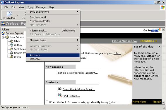 Outlook Express Pop3 support image
